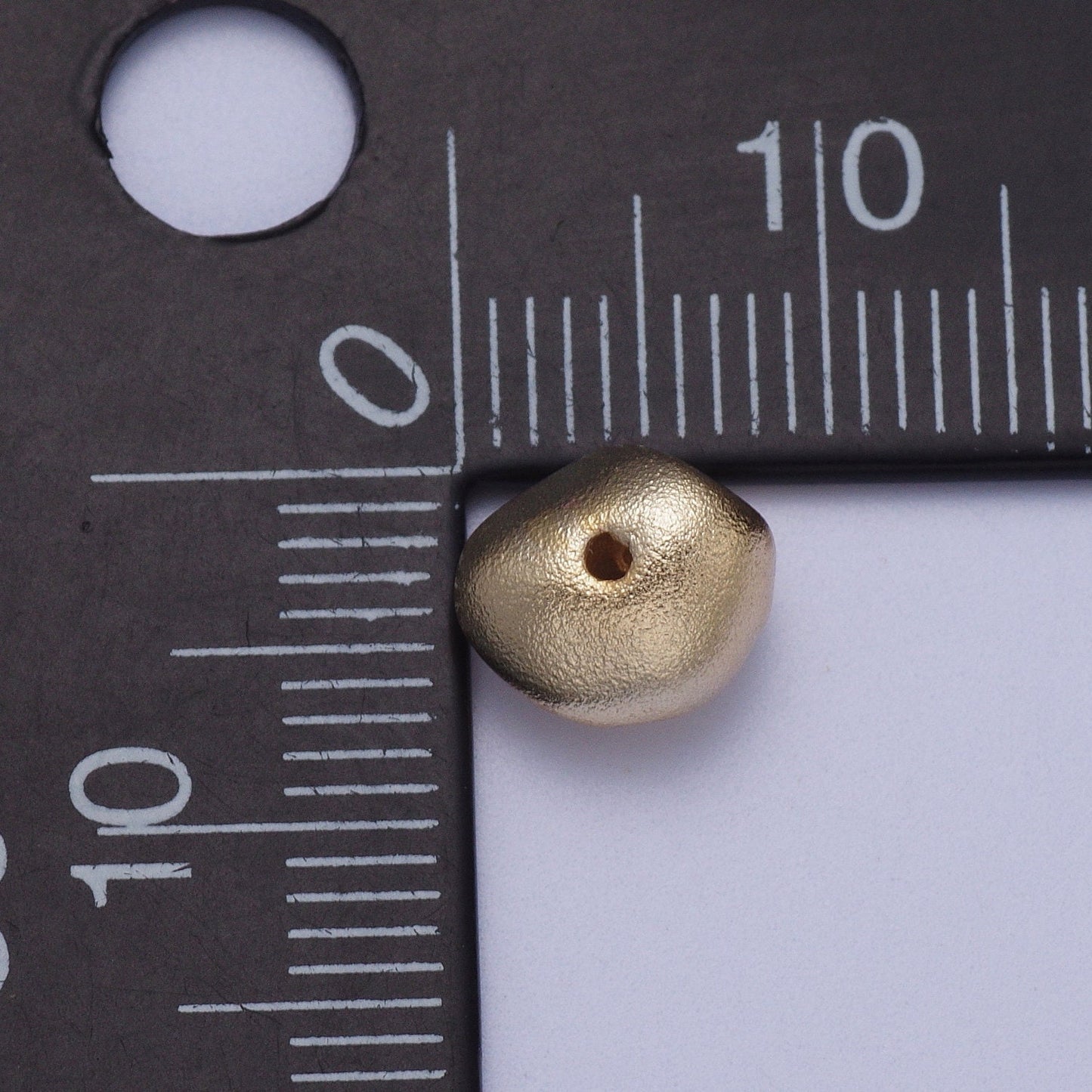 20x Matte Gold Plated Bean shape beads, 8.6 x 7.5 mm Gold nugget beads for jewelry making Bracelet Necklace Supply BD-017