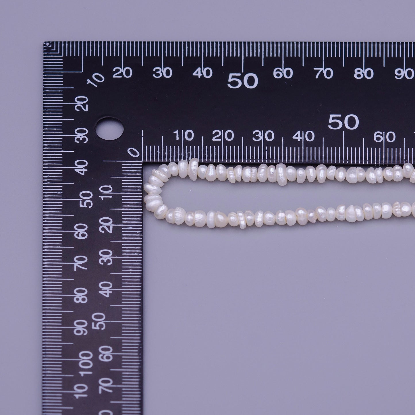 High Quality Grade AAA Natural Freshwater Seed Nugget Keshi Pearl Beads - White - 4.5mm Seed Pearl Wholesale Pearl WA-1321