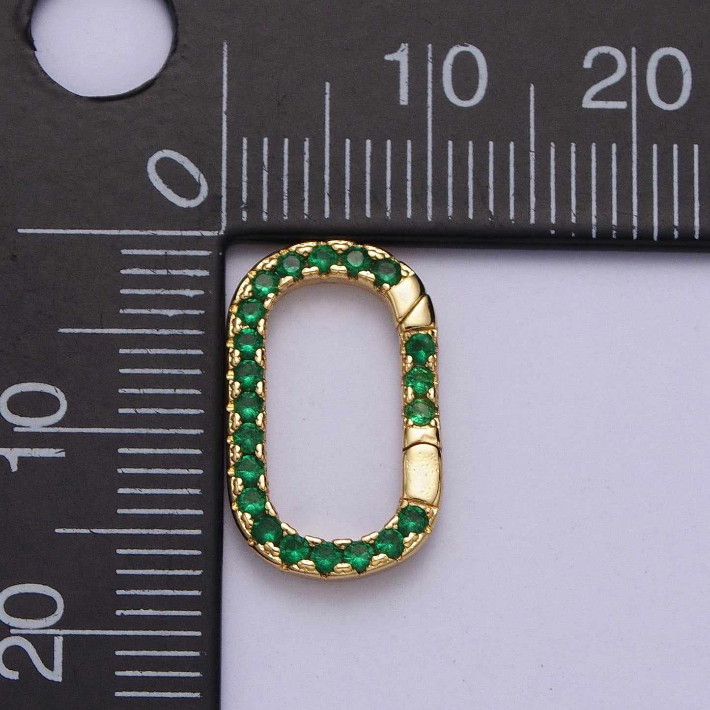 Cz Gold Spring Gate Ring, 17X10mm CZ Pull Gate ring Oval Turquoise Green Micro Pave Charm Holder Clasp for Connector Bracelet Necklace Z039