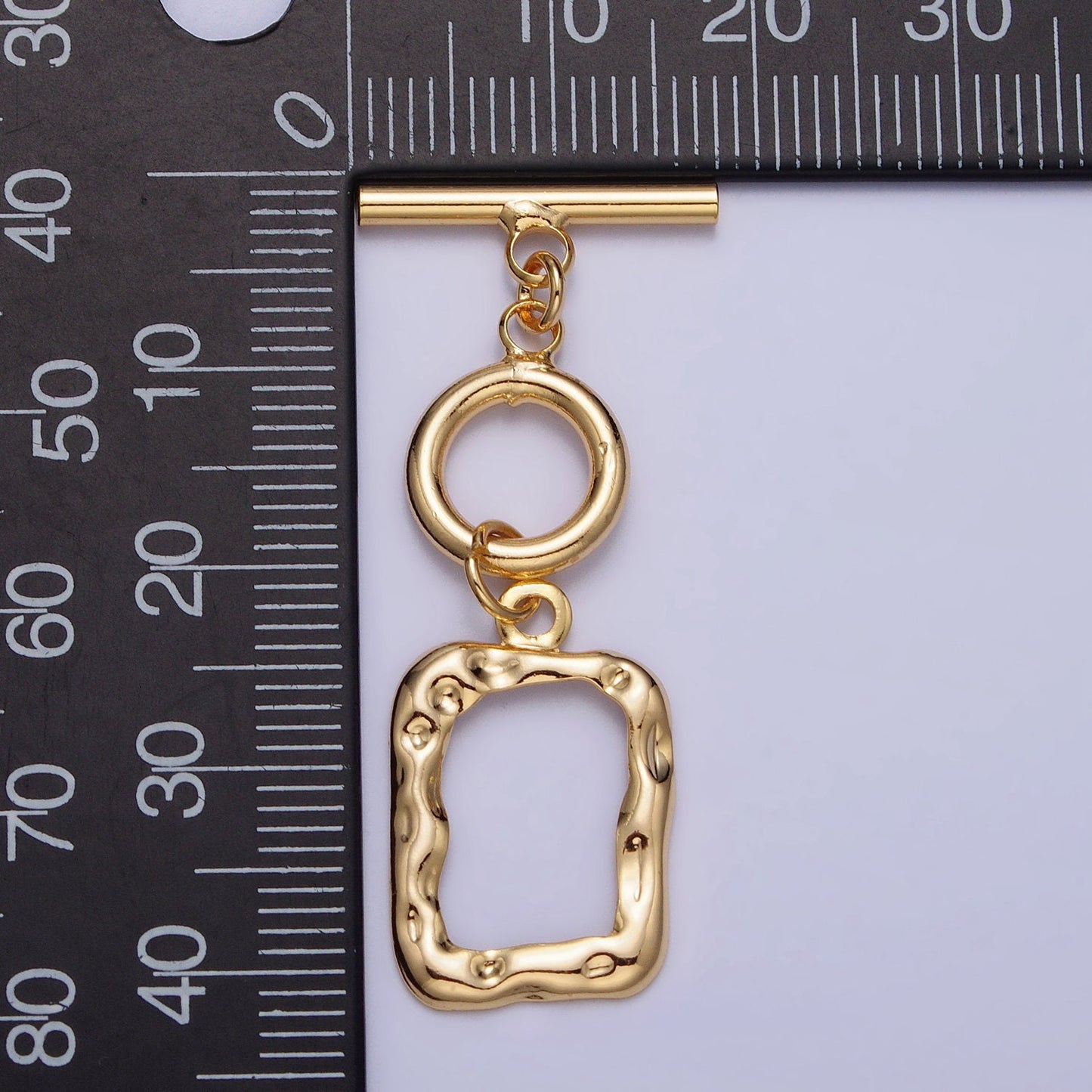 Abstract Rectangle Toggle Clasp Dainty OT Gold Clasp Silver Rustic Fancy Toggle Clasp for DIY Jewelry Making Supply Findings Z095