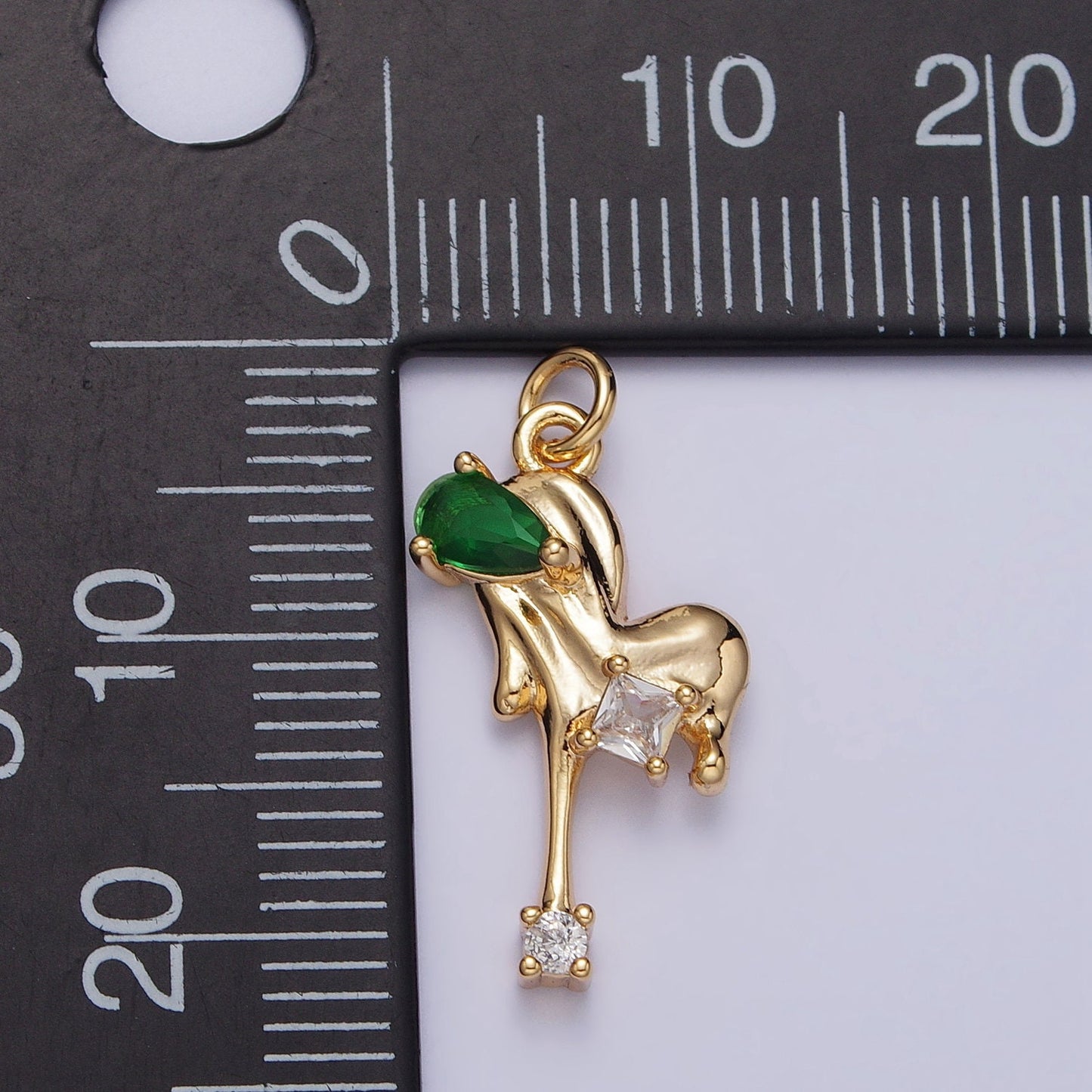 Melting Heart Pendant Necklace In Gold and Silver Plated Heart Necklace Charm with Cubic Zirconia Stone