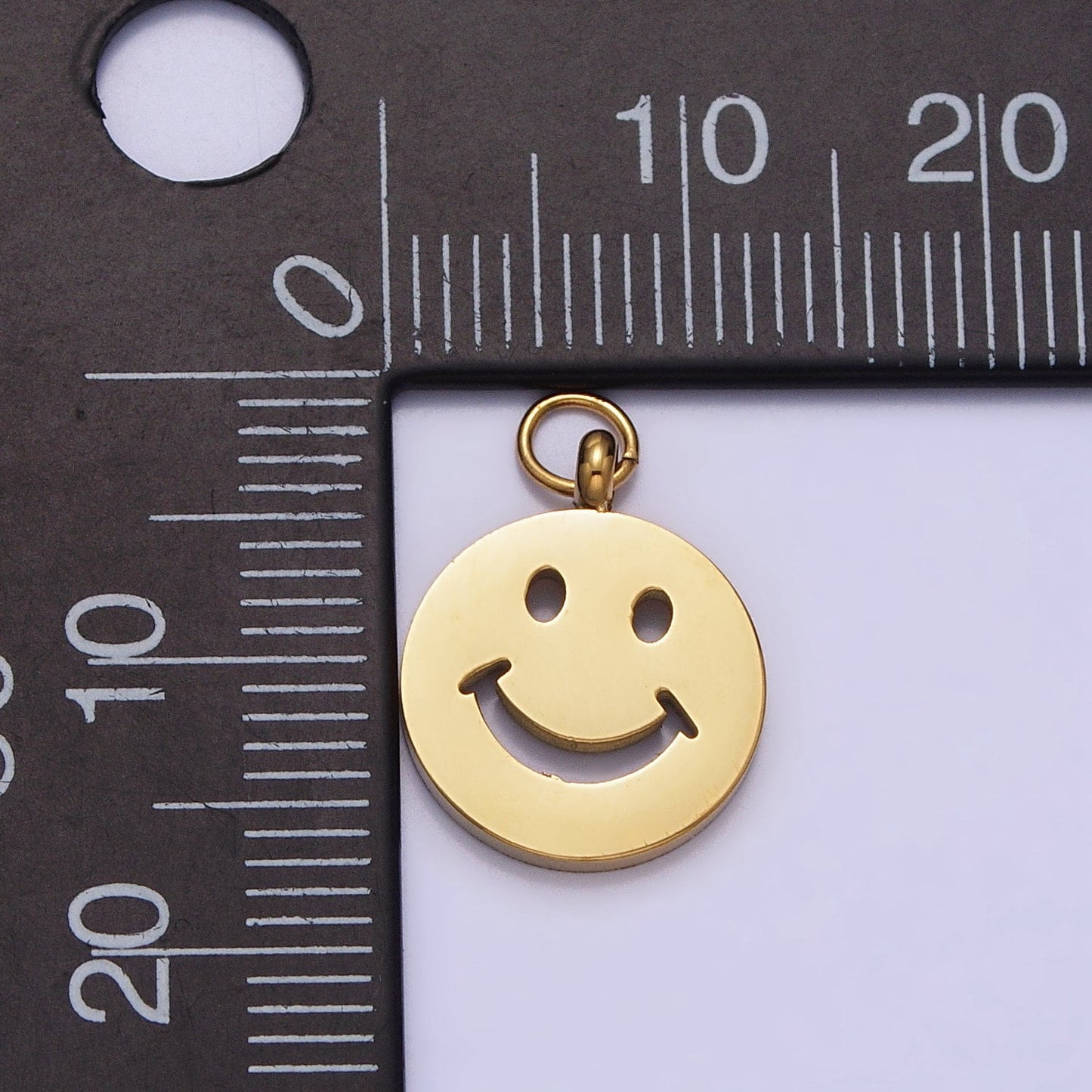 Gold Face Charm for Bracelet Earring Necklace Happy Face Emoji Pendant WATERPROOF Stainless Steel Findings For Jewelry Making P-882 P-883