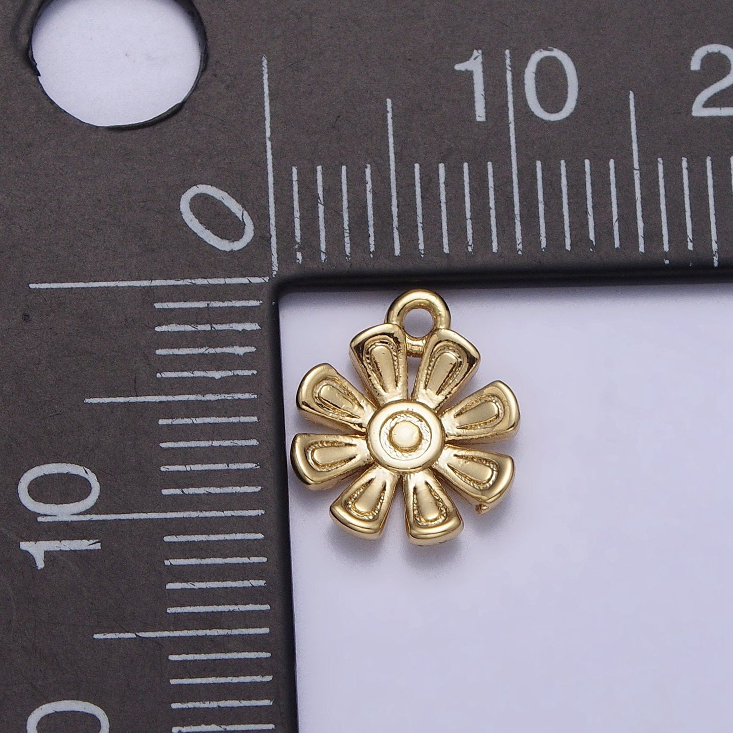 Tiny Mini Gold Flower Charm Pendant, Small Floral Pendant 14K Gold Filled Small Flower Necklace Earring Bracelet Jewelry Making AC335