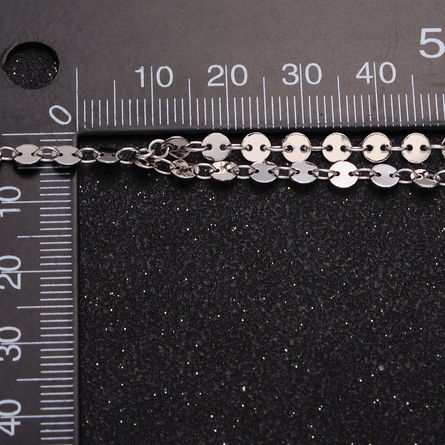 SEQUIN Chain, 4 mm Round Disk Disc Circle Disc Necklace Chain for Layer Jewelry Chain 20.5 inch Necklace Ready to Wear WA-1601