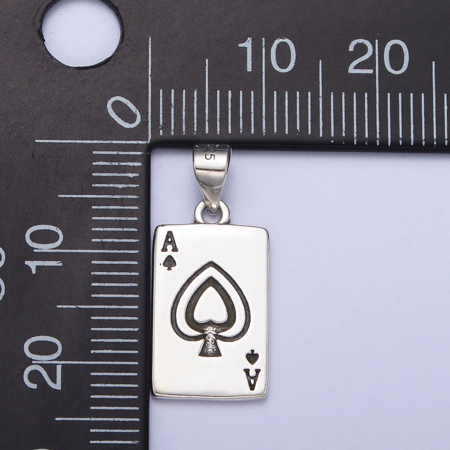 Dainty Sterling Silver Ace of Spades Pendant Silver Poker Card Gift S925 Pendant for Women Men Necklace Bracelet Component SL-393
