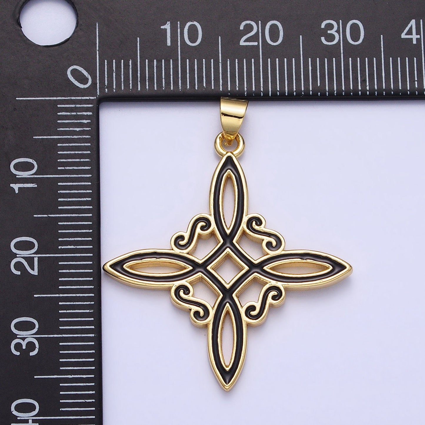 Gold Enamel Celtic knot pendant charms Cross Irish charm for Necklace component AA149 AA150