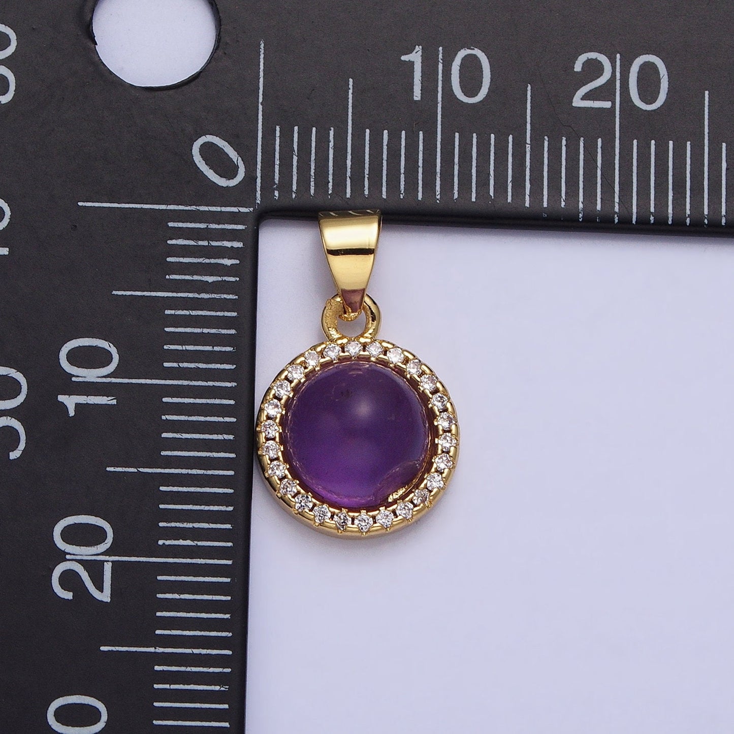 24K Gold Filled Rose Quartz, Aventurine, Labradorite, Blue Agate, Amethyst Square Pendant Geometric Jewelry Charm | AA183