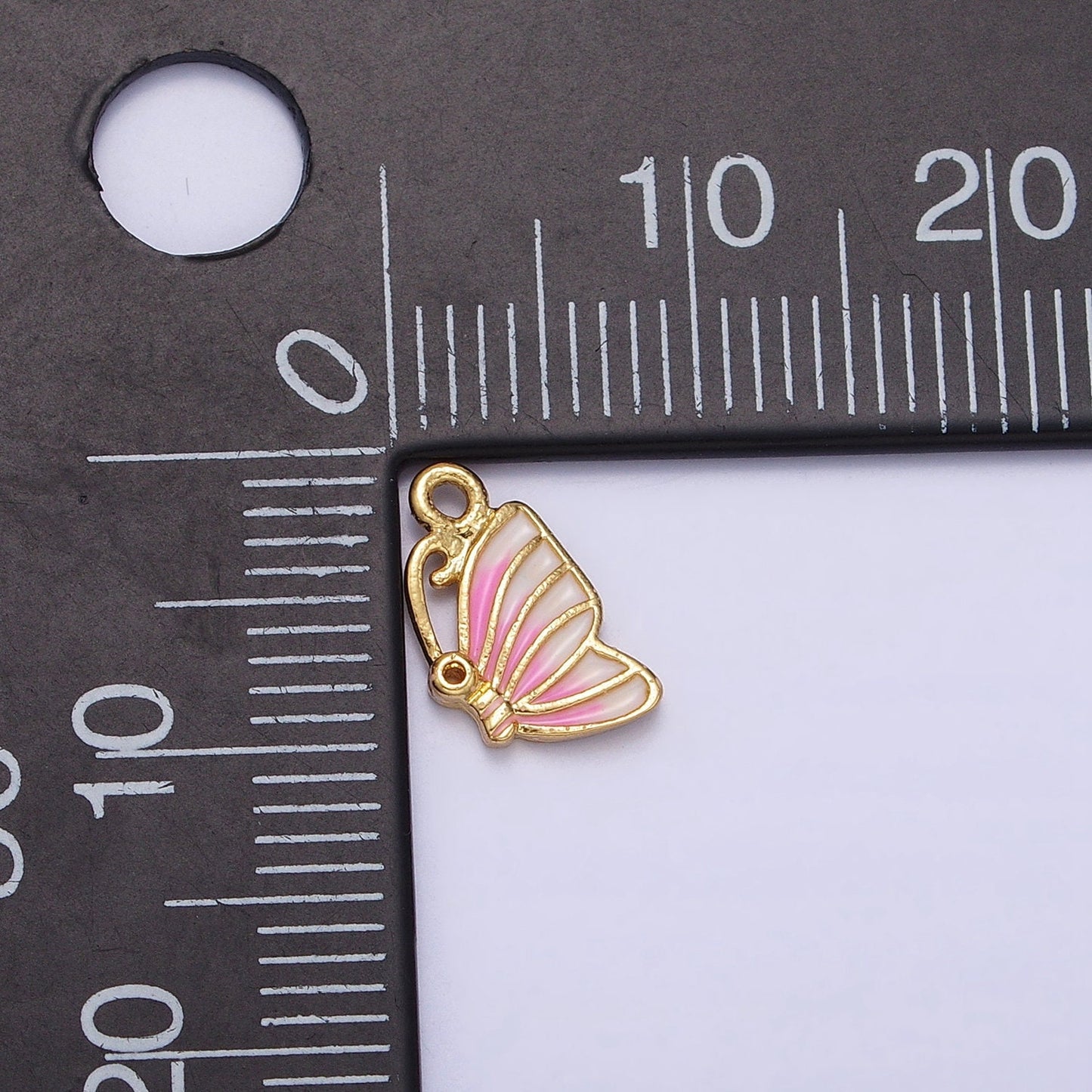 Teeny Tiny Butterfly Charm Gold Plated Charm for bracelet necklace earring component ac418