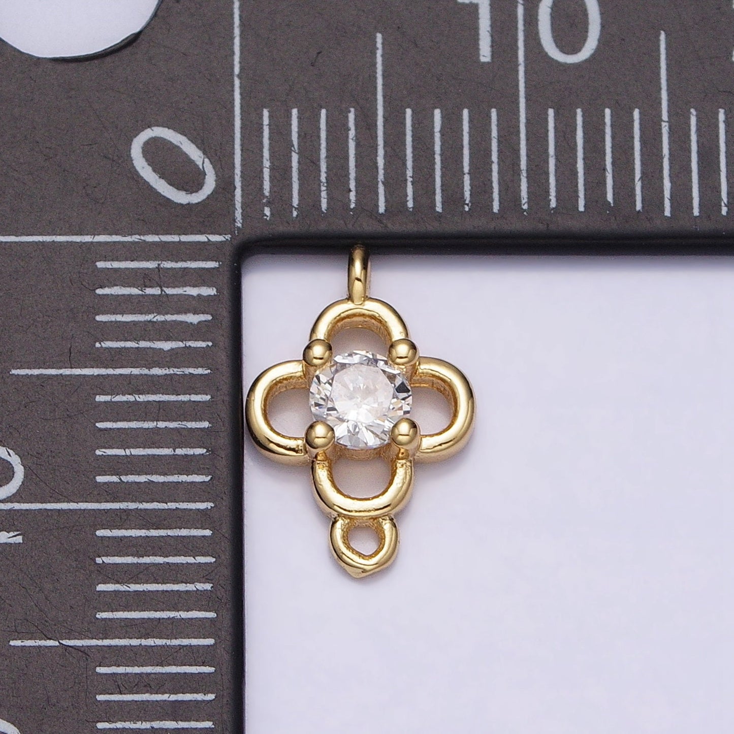Mini Gold Clover Charm Connector for Bracelet Necklace Lucky Flower Jewelry Finding Handmade Necklace Earring Bracelet Link Connector AA966
