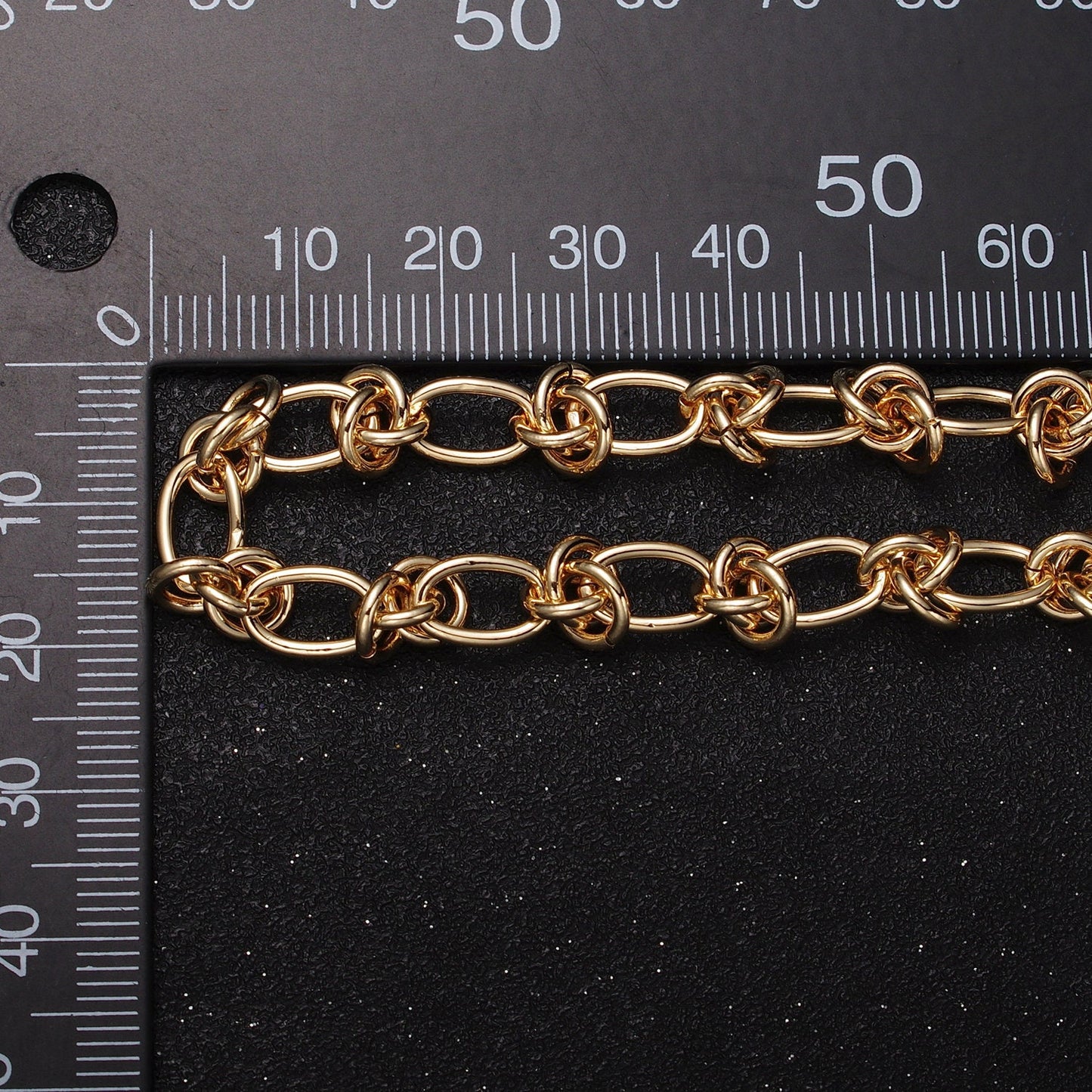 Medium 7.5mm Gold Silver Knot Link Chain by Yard Thick Barbed Wire Unfinished Chain for Necklaces Bracelets Jewelry Making | ROLL-1145
