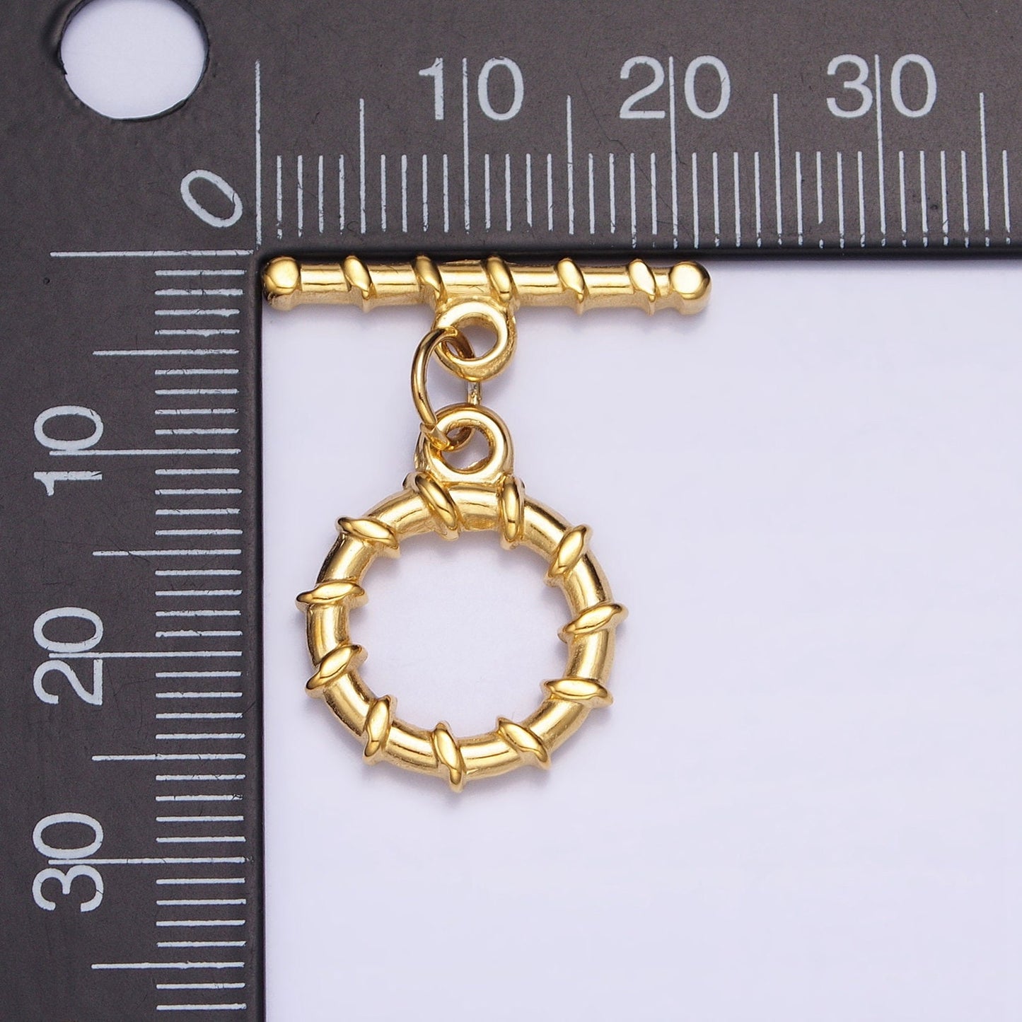 Round Toggle Clasp Connector, 18k Gold Filled OT Clasp End Clasp for Bracelet Necklace Closure | Z299