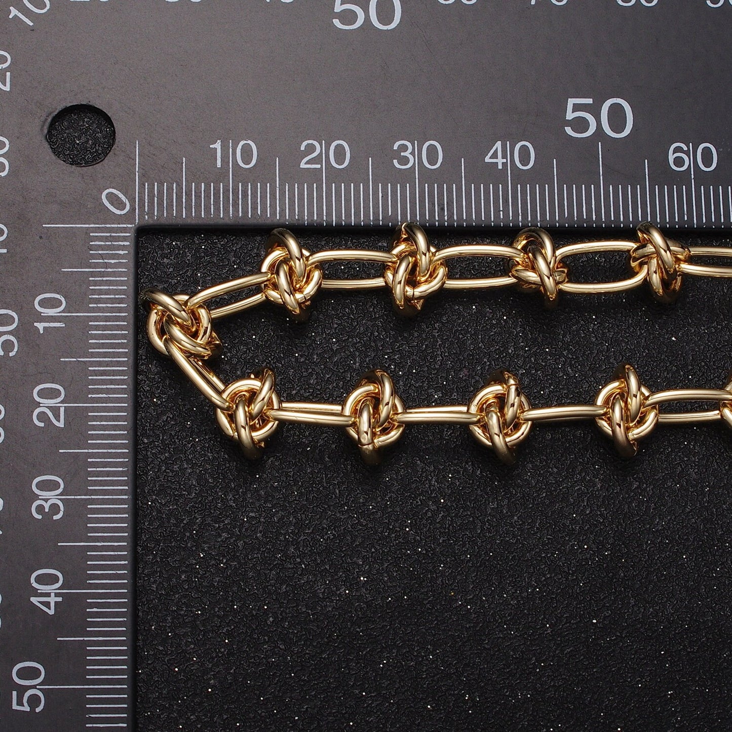 Chunky 10mm Gold Silver Knot Link Chain by Yard Thick Barbed Wire Unfinished Chain for Necklaces Bracelets Jewelry Making | ROLL-1143