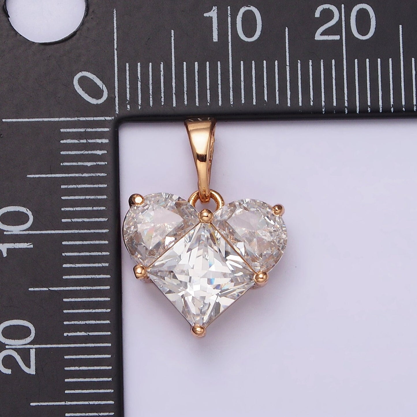 Dainty Heart Charms Cubic Zirconia Small Dainty Love Pendant Wholesale BULK DIY Jewelry Findings AA525