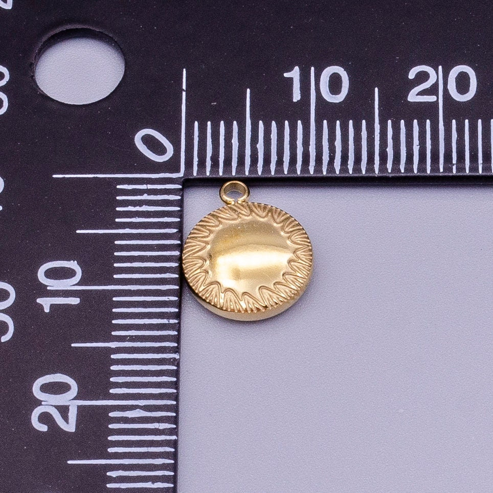 Mini Stainless Steel Sun Charms Gold Sun Burst Charms. Handmade Jewelry Supplies. DIY Craft Supplies Tarnish Free Handmade Supplies P-911