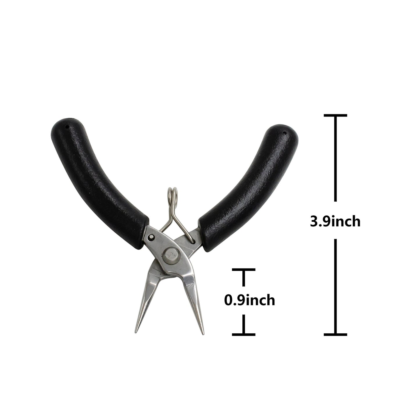 Basic Round Nose Pliers, Jewelry Making Tools Black Ergonomic Grip Handles Return Leaf Spring SP-001