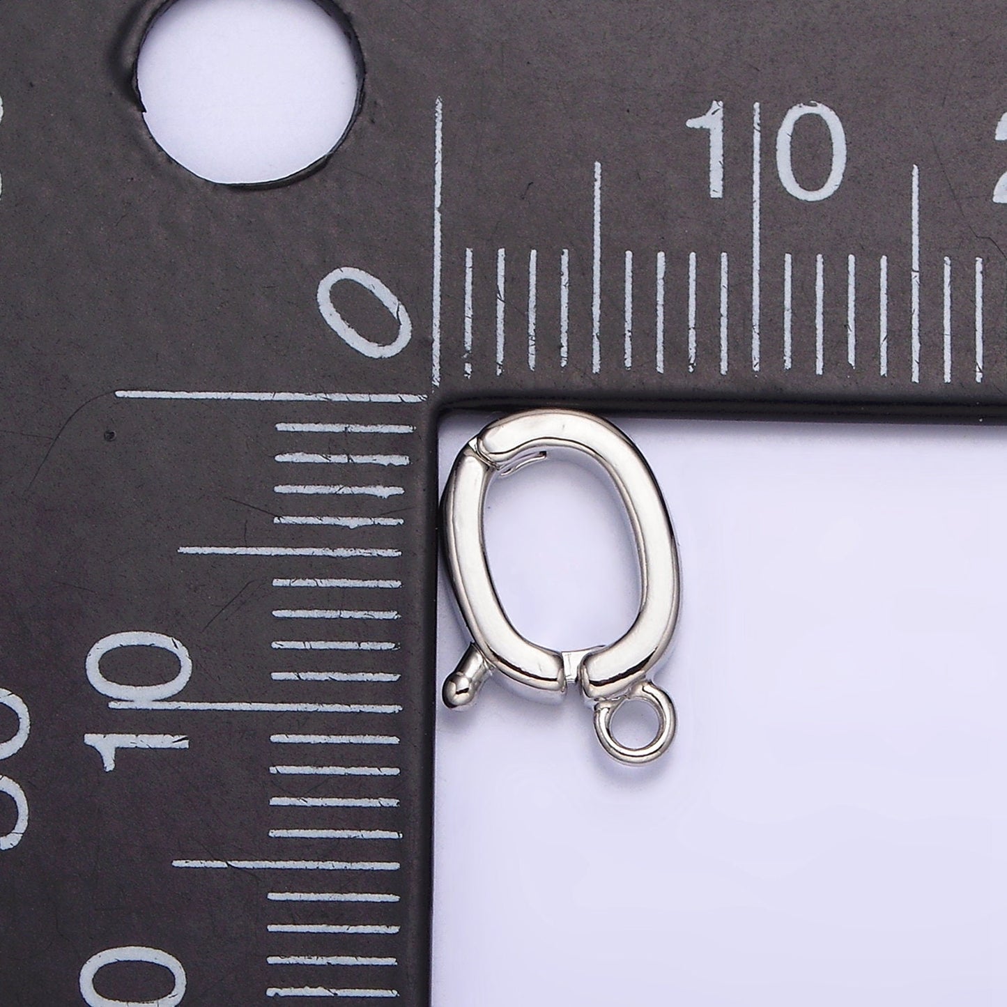Charm Pendant bail with Pull Clasp Necklace Connector Silver Findings | Z-447