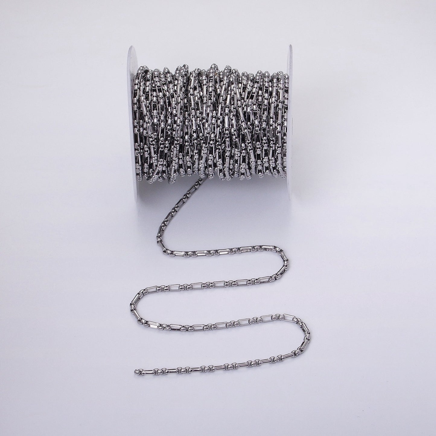 Unique Paper Clip Cable with Rolo Link 24k Gold Filled 3.5mm Unique Cable Chain Link Unfinished Yard Chain in Gold & Silver | ROLL-1315