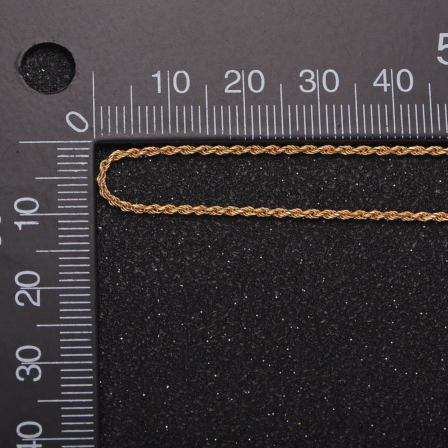 16K Gold Vermeil S925 Sterling Silver 1.2mm Dainty Twisted Rope Chain Necklace | WA-1956