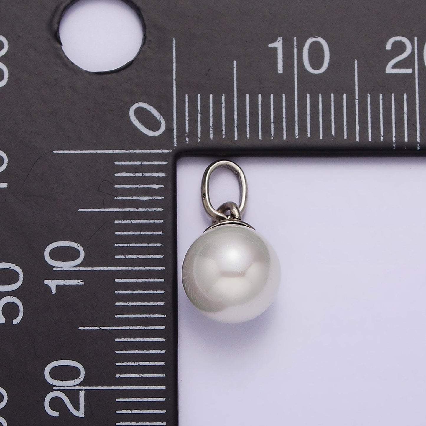 Mini Pearl Charm Dangle Drop Pendant in 925 Sterling Silver Pendant SL-337