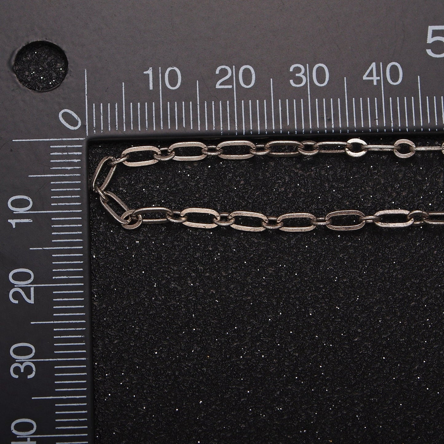 S925 Sterling Silver 2.7mm Paperclip Cable Link 15.5 Inch Choker Chain Necklace | WA-1968