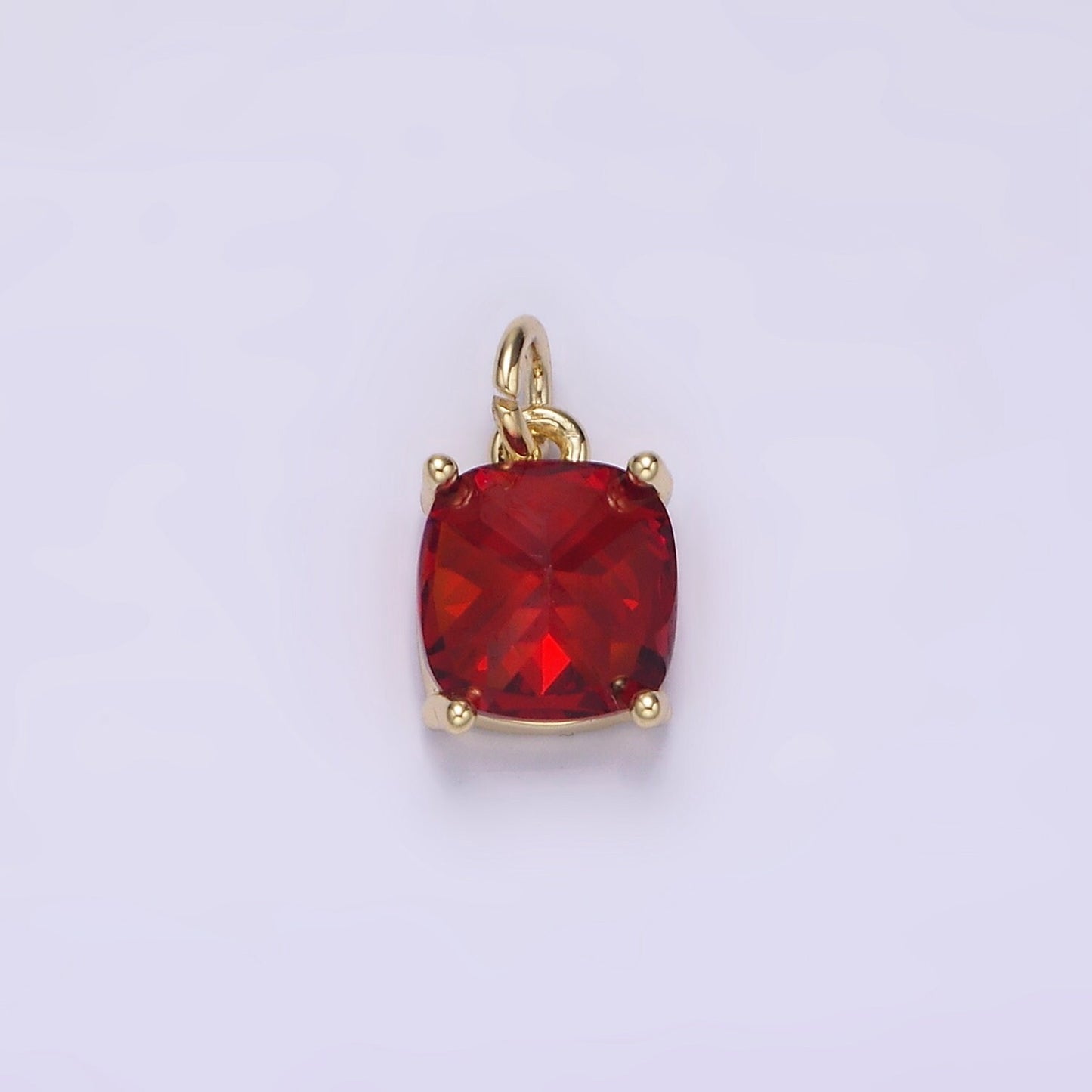 Clear Zirconia Cubic Pave 14K Gold Filled Charm, CZ Pendant Square Cubic Mini Pendant, Dainty Bracelet Earring Necklace Charm AG319