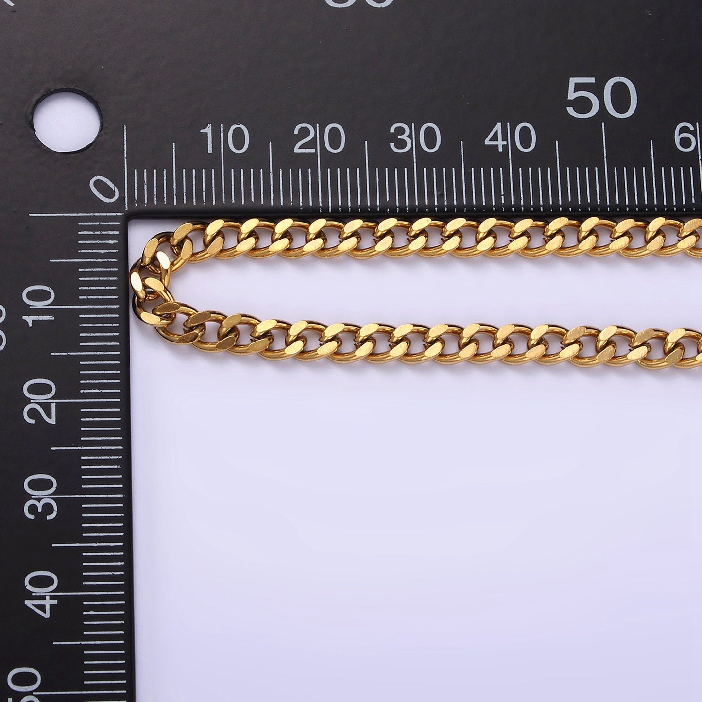 4mm Wide Stainless Steel Chain - 21.6", 23.6" Men's/Unisex Silver Cuban Link Chains Necklace WA2143 WA2144 WA2145 WA2146