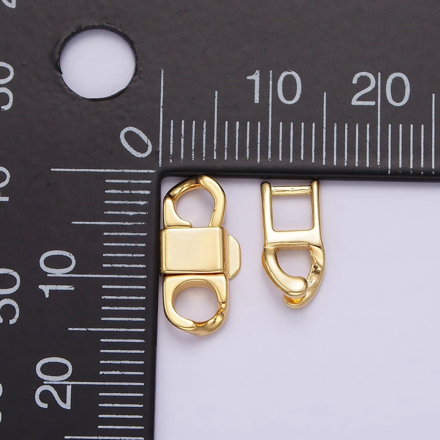 14K Gold Filled Snap Lock Minimalist Jewelry Closure Findings Supply Set | Z-756
