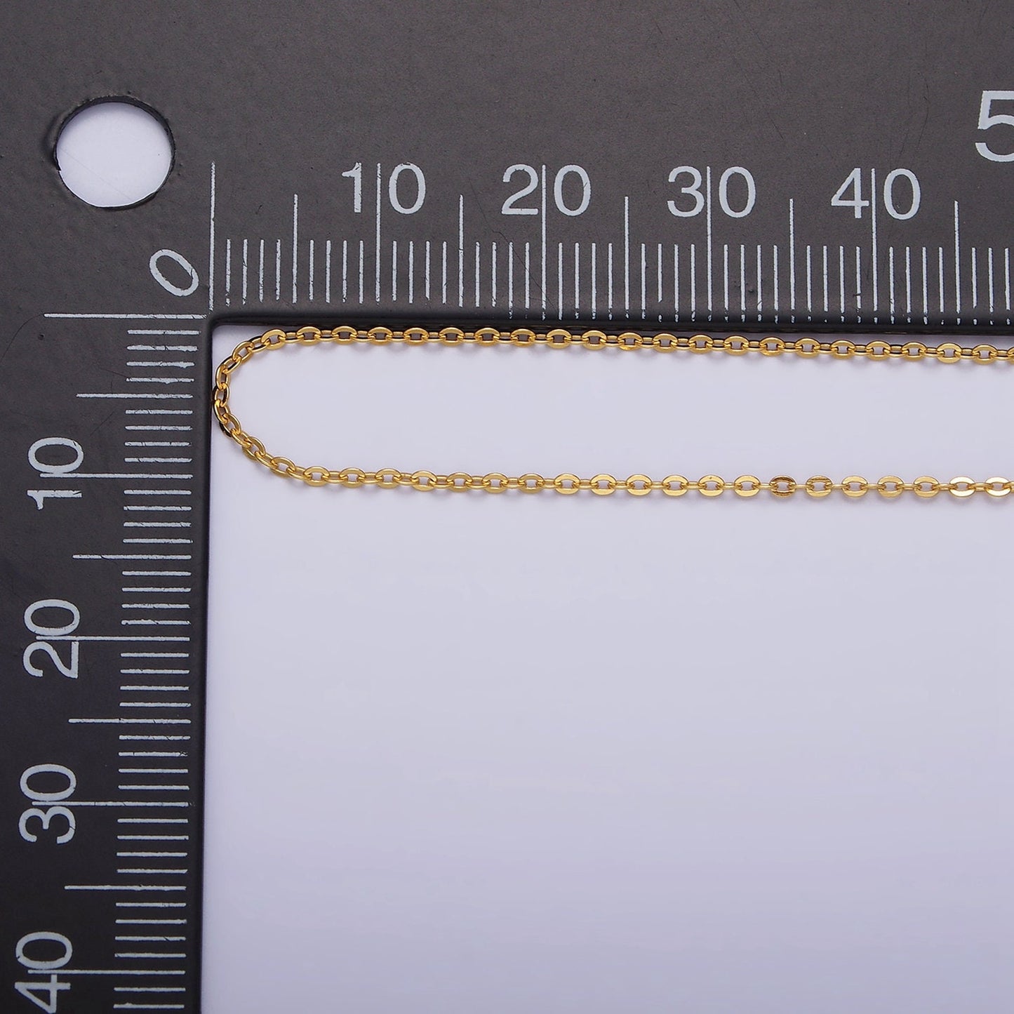 Dainty 24K Gold Vermeil Cable Chain Necklace 925 Sterling Silver Necklace Chain 15 Inch w/ 2 inch extender | WA1979