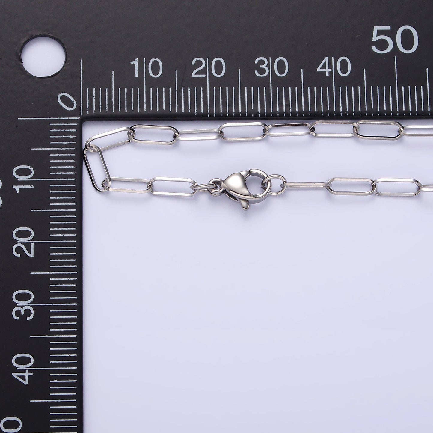 Stainless Steel 3.6mm Paperclip 18 Inch Layering Chain Necklace | WA-2111