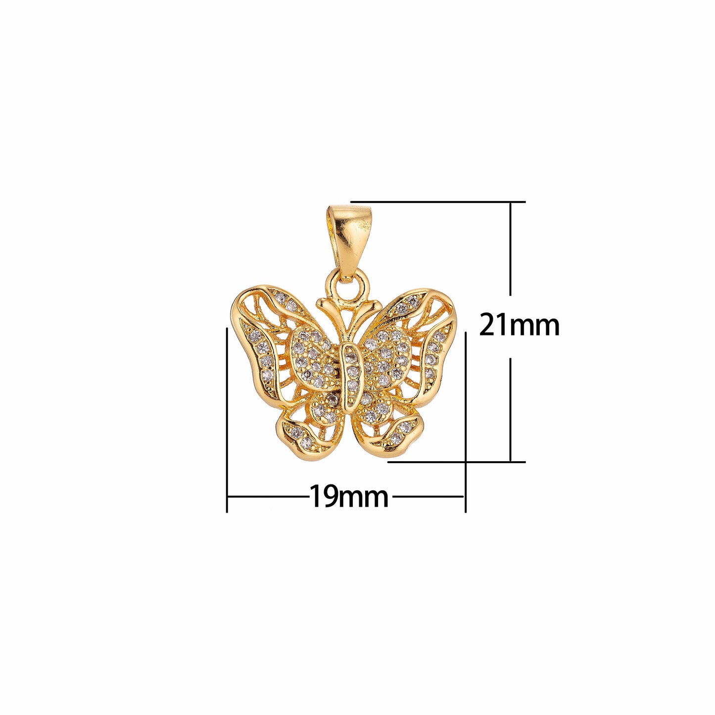 Gold Filled Butterfly Mariposa Pendants H-289