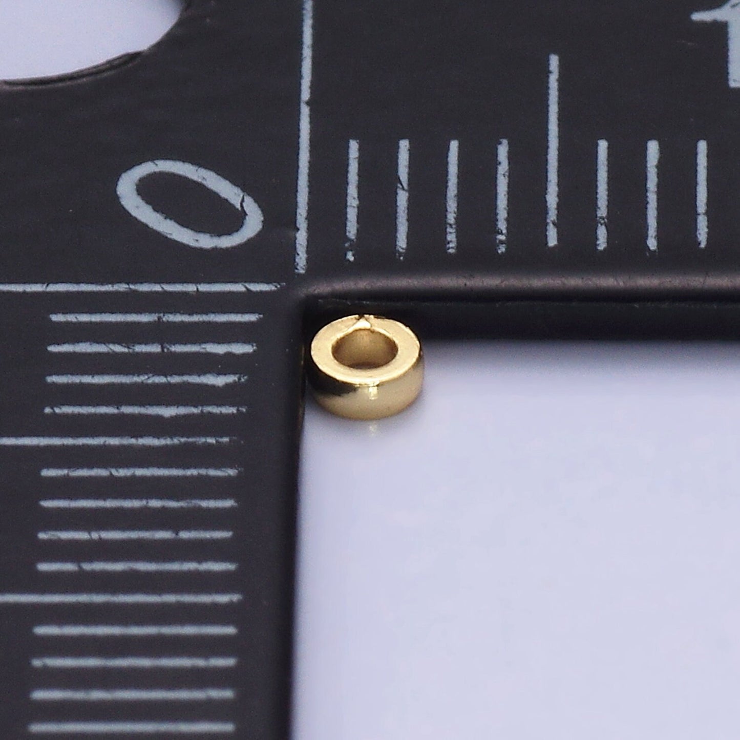 14K Gold Filled 2.5mm Rhondelle Mini Minimalist Bead | B876
