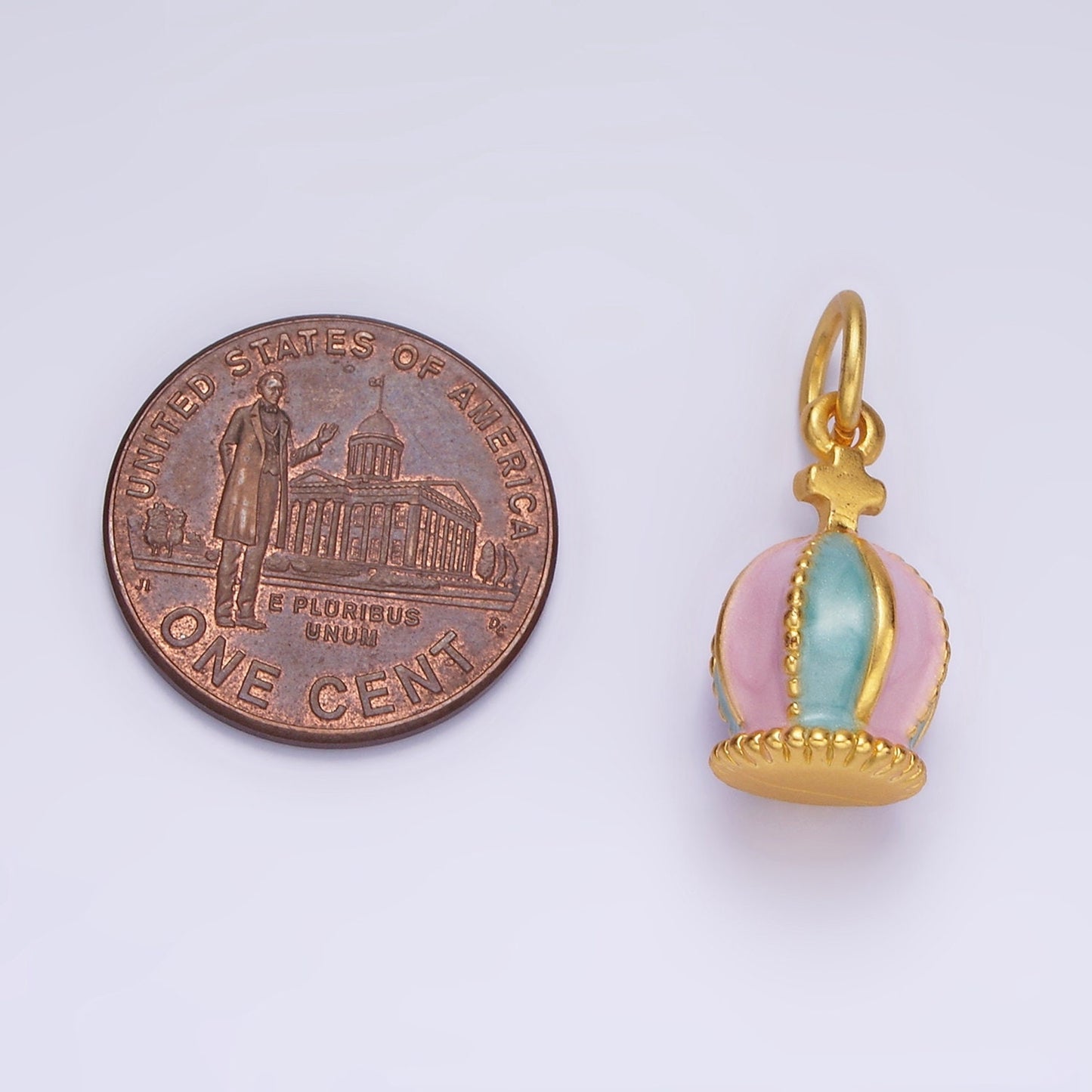 Cute Enamel Crown charm Pastel Queen Crown pendant for Kids jewelry making Bracelet Earring Necklace Component AG696