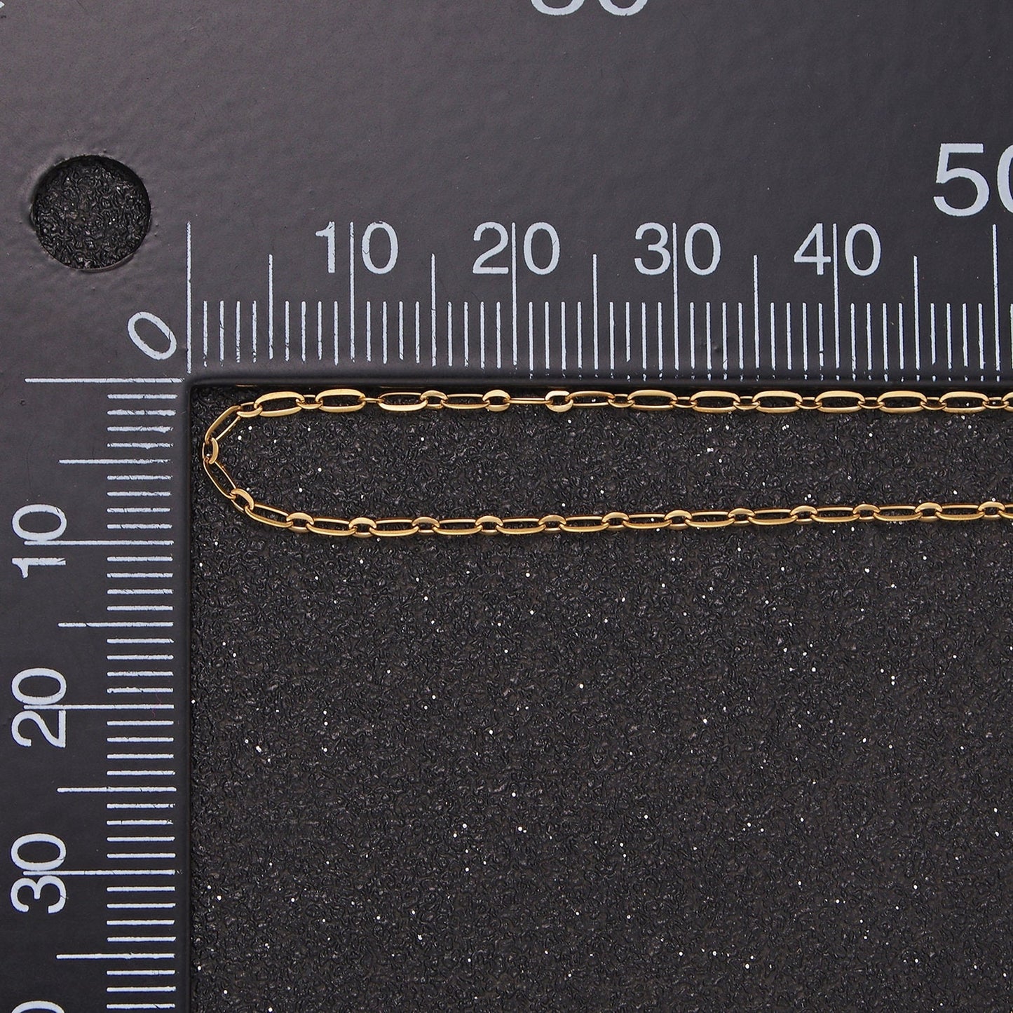 Gold Stainless Steel Rolo Cable Paperclip Chain by Yard, Link Cable Elongate Chain, Wholesale bulk Roll Chain Jewelry Making, 234