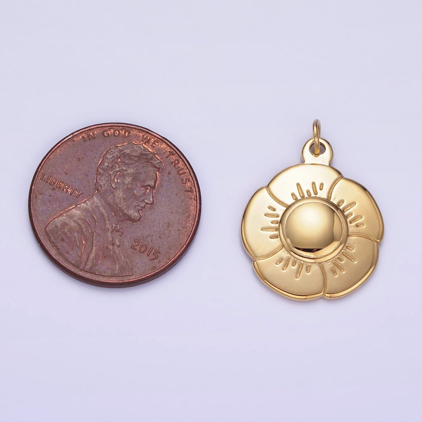 Stainless Steel Round Flower 22mm | P-932