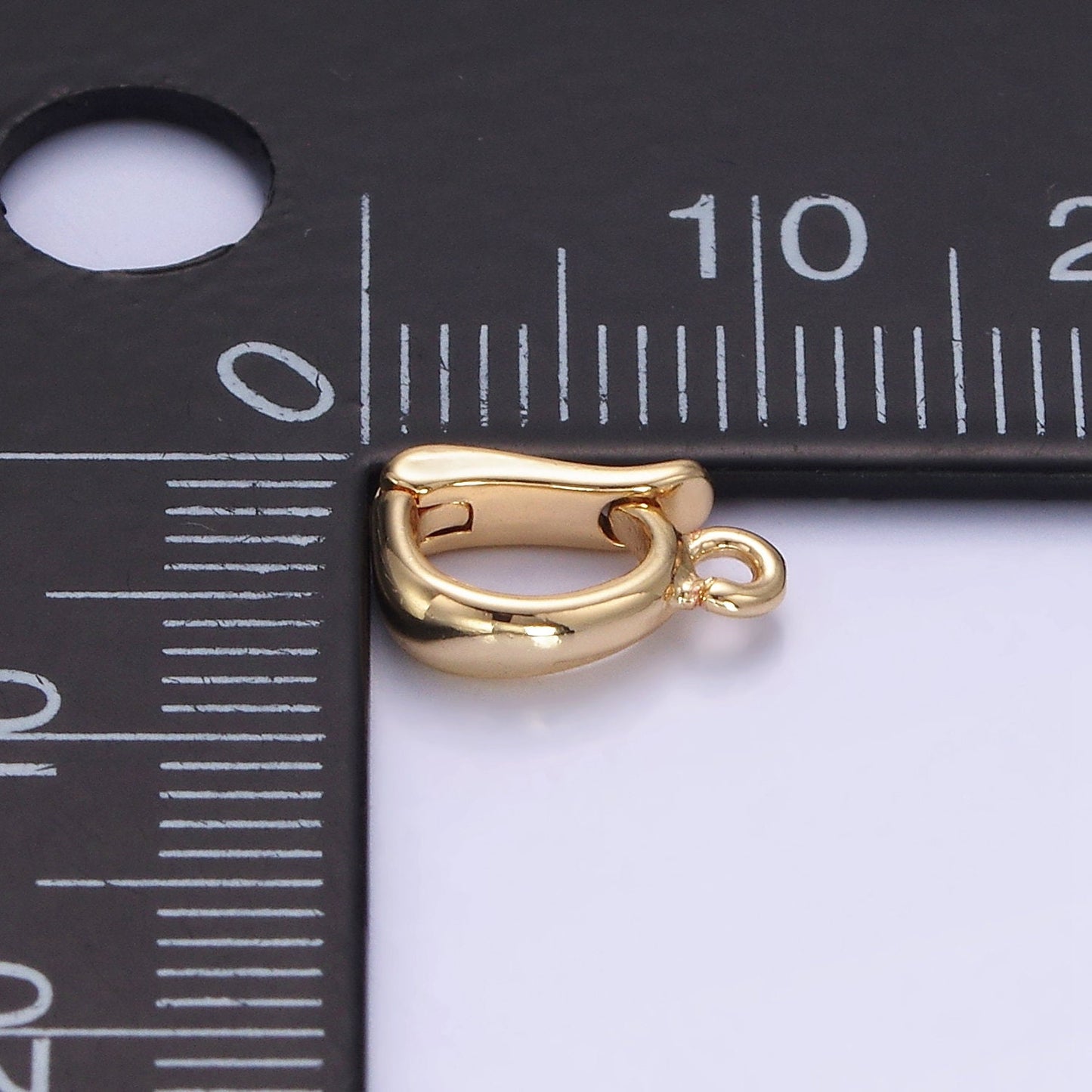 Mini Oval Removable Bail, Gold Charm Enhancer Clasp, Pendant Bail Clasp, Necklace Making Z698
