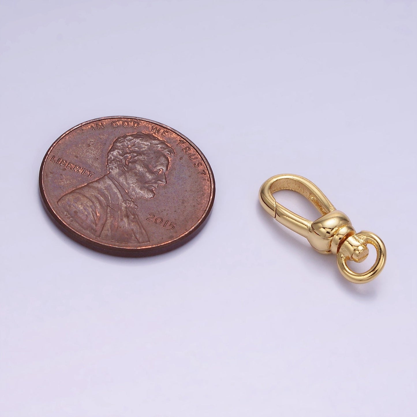 14K Gold Filled Push Spring Gate Swivel Clasps Findings Self Closing Triggerless | Z729