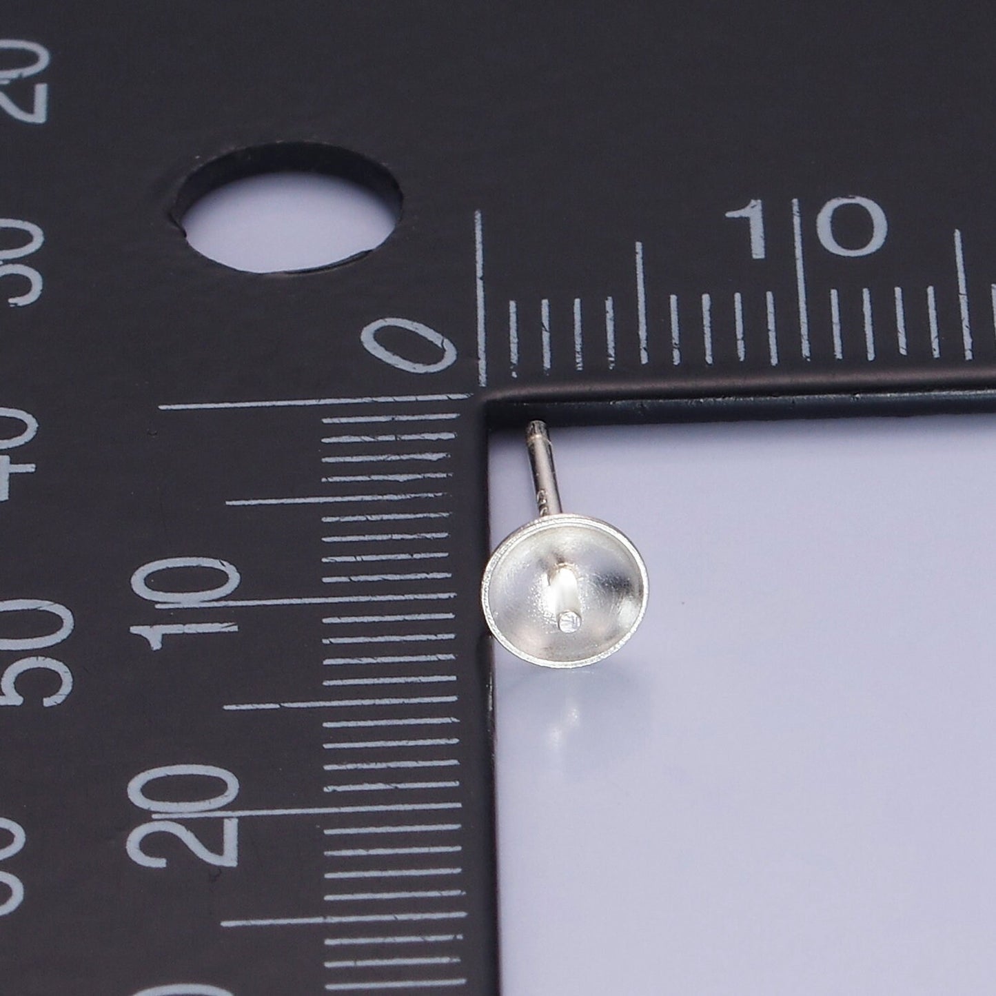 1 pair S925 Sterling Silver Drill Post Stud with peck Earrings Findings for Jewelry Making | SL-363