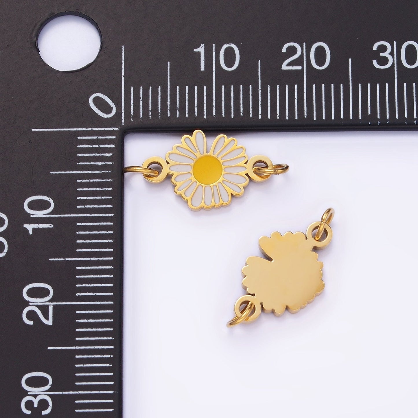 Stainless Steel Sunflower Enamel Connector | G-358