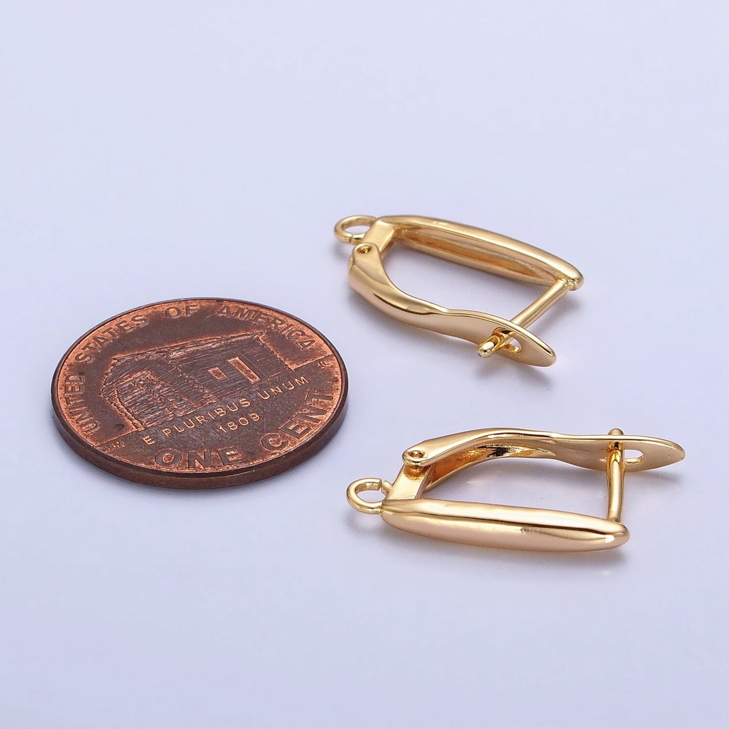Gold Plated 11mm Open Link Huggie Hoop Earring Supply | Z-165 and Z-166