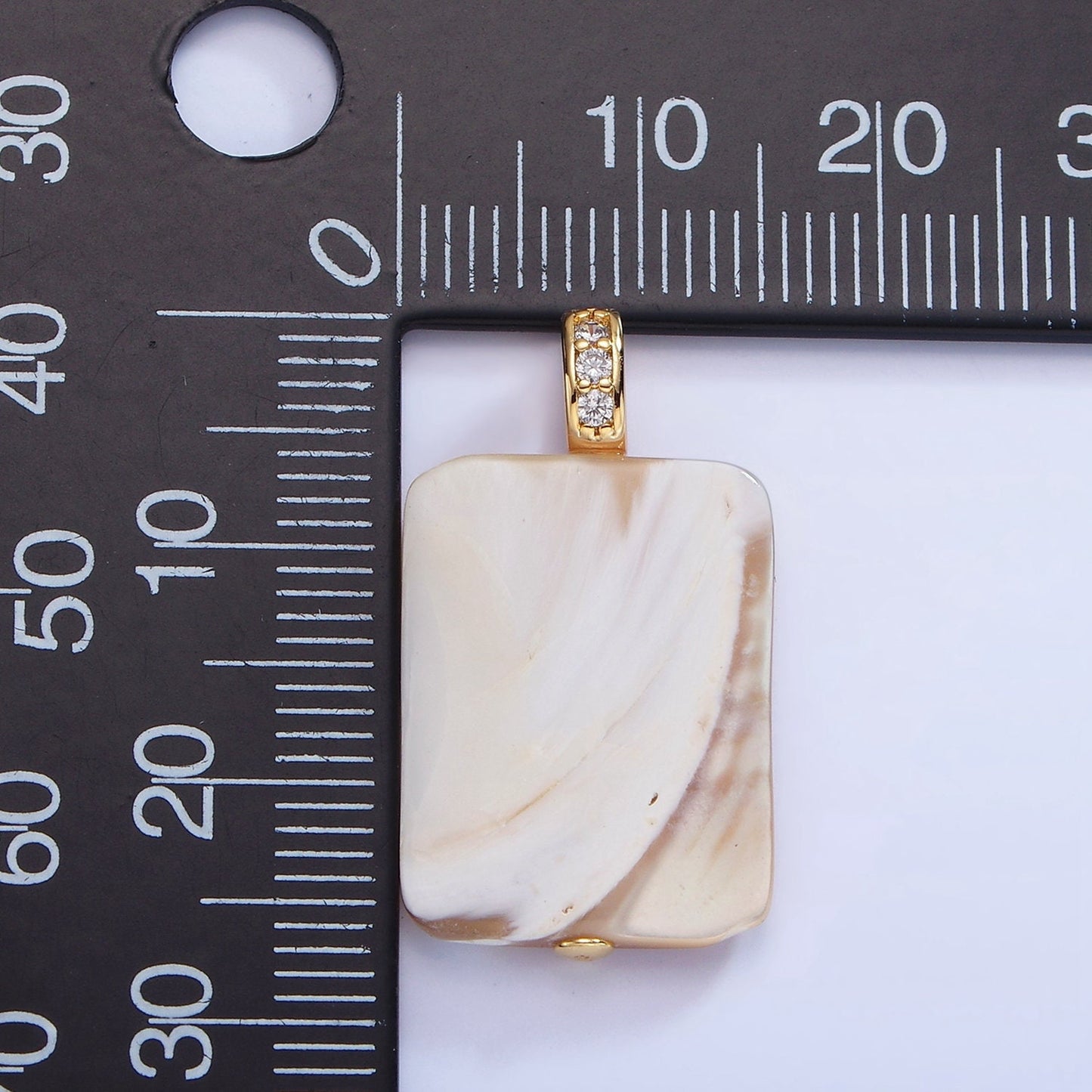 Beautiful Mauve Champagne White Brown Rectangle Pearl Charm Genuine Freshwater Shell Mermaid Pearls Pendant with cz Bail for Charm P-1746
