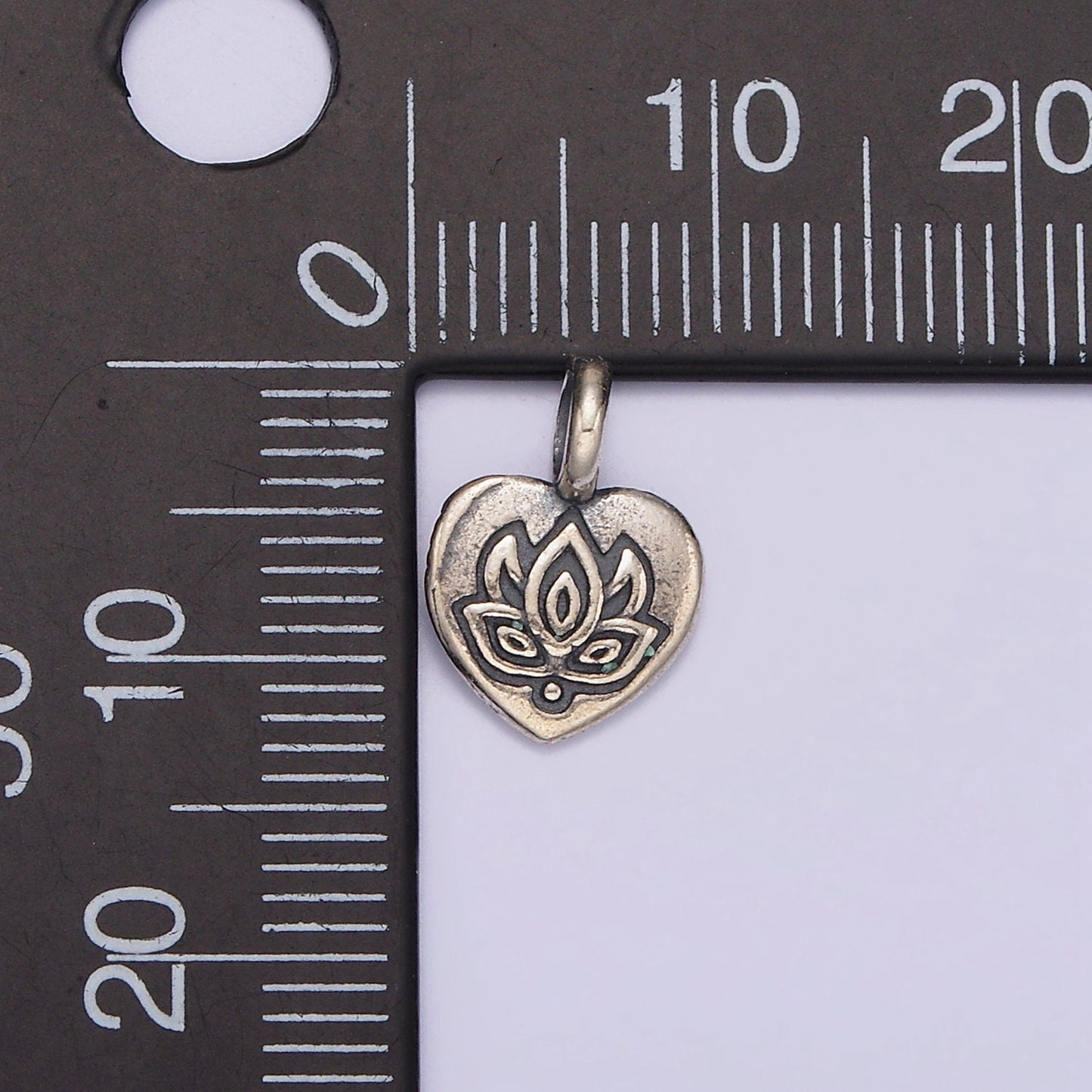 S925 Sterling Silver Lotus Charm Yoga Flower Charm silver Heart pendant Small Namaste Charm Bracelet SL-357