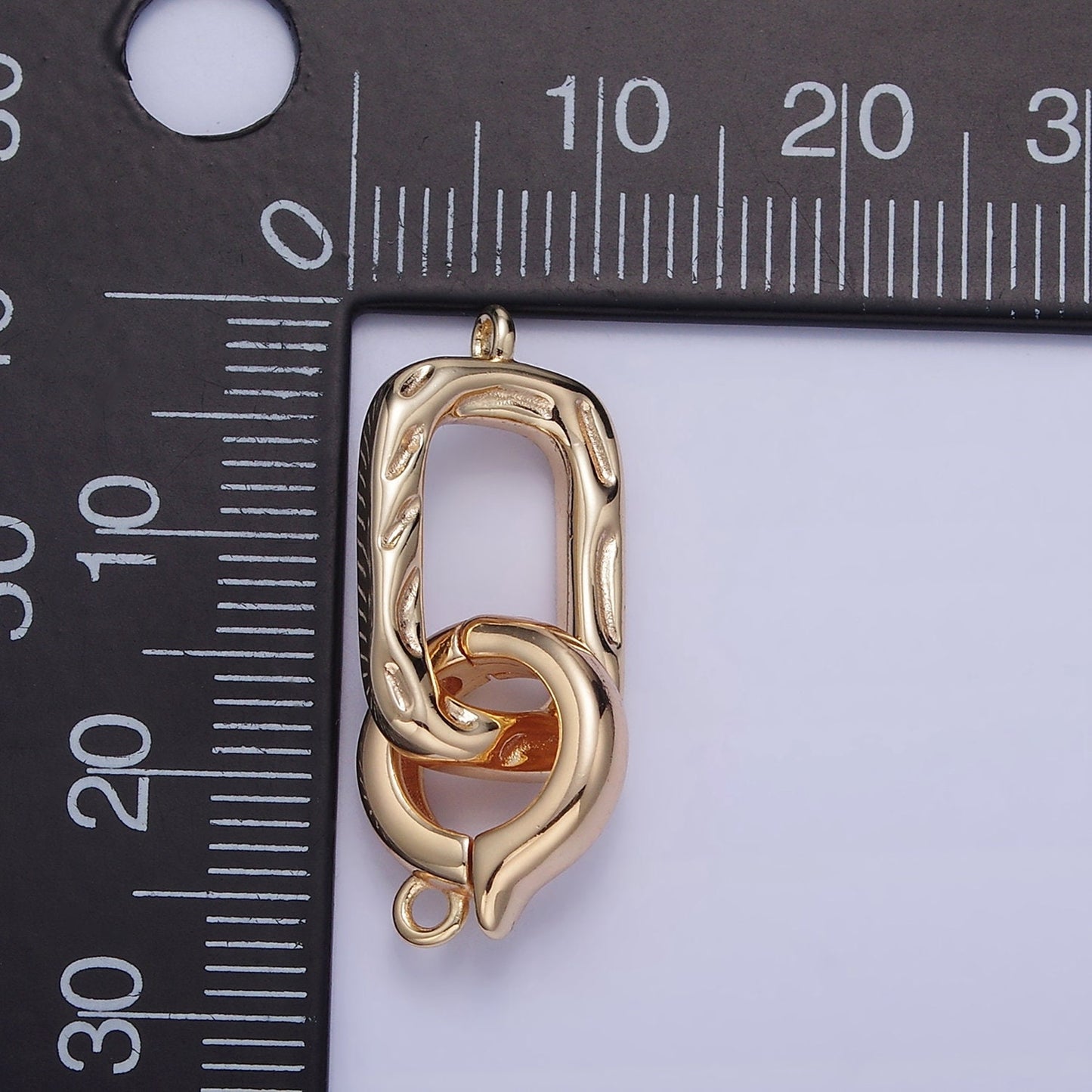 14K Gold Filled Bail Enhancer Hinged Interchangeable Pendant Bail Rectangle Rustic Style pendant holder snap on Bail Z-792