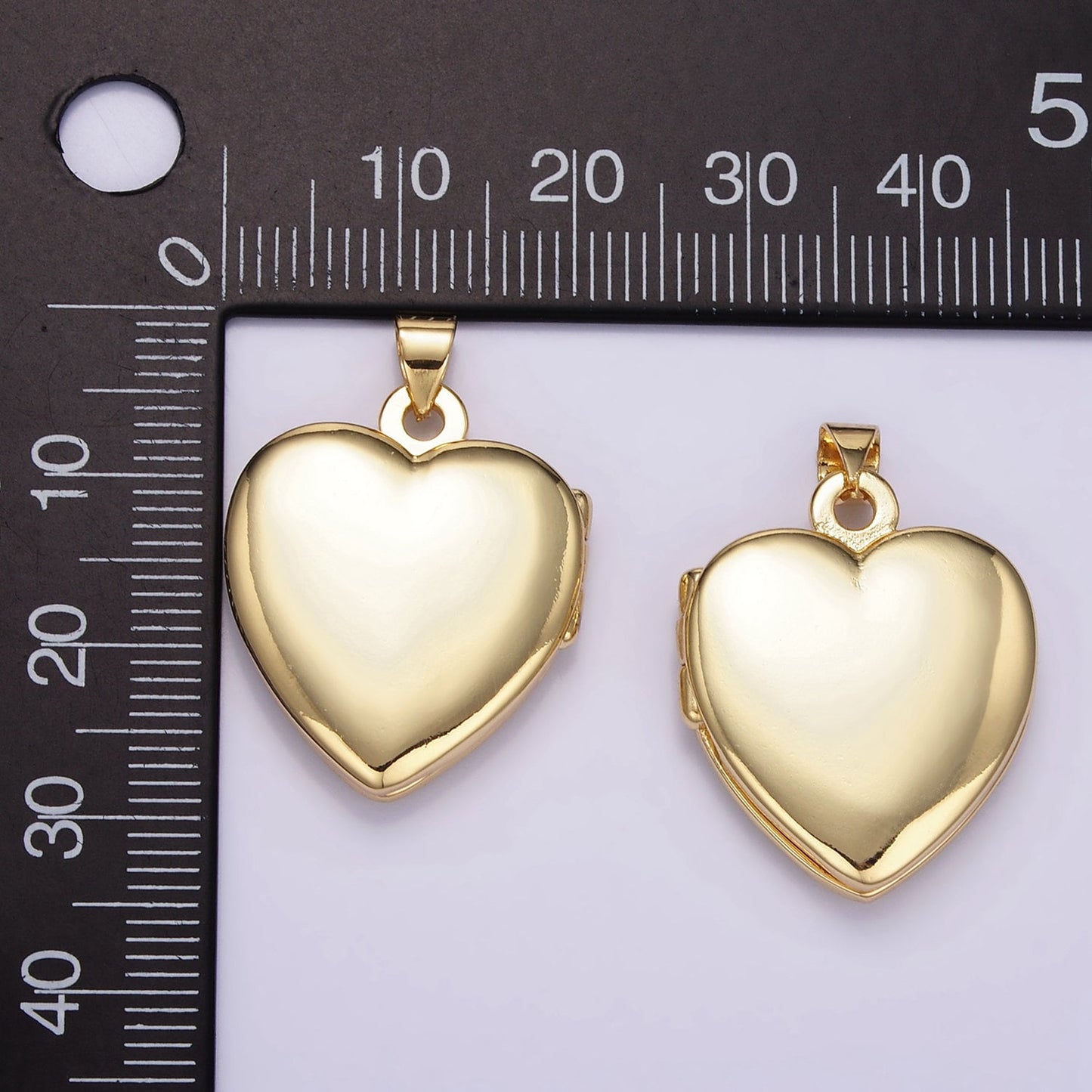 Minimalist Gold Heart Locket Pendant 24K Gold Filled Simple Classic Openable Locket Charm | H429