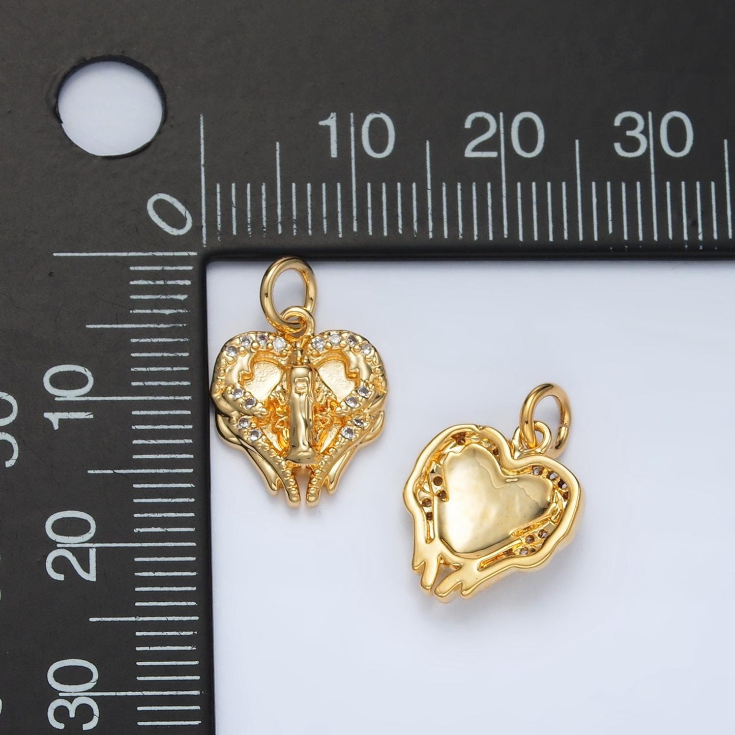 Mini 24K Gold Filled Virgin Mary Charm Miraculous Lady Pendant Religious Heart Charm For DIY Jewelry Making M854