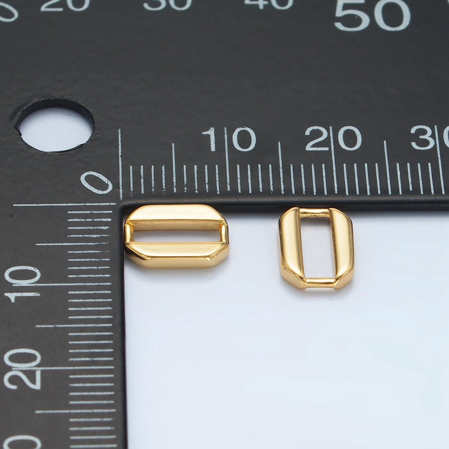 24K Gold Filled Rectangular Oblong Paperclip Link Charm in Gold & Silver Elongated Link Chain for Necklace Bracelet Supply | Z860