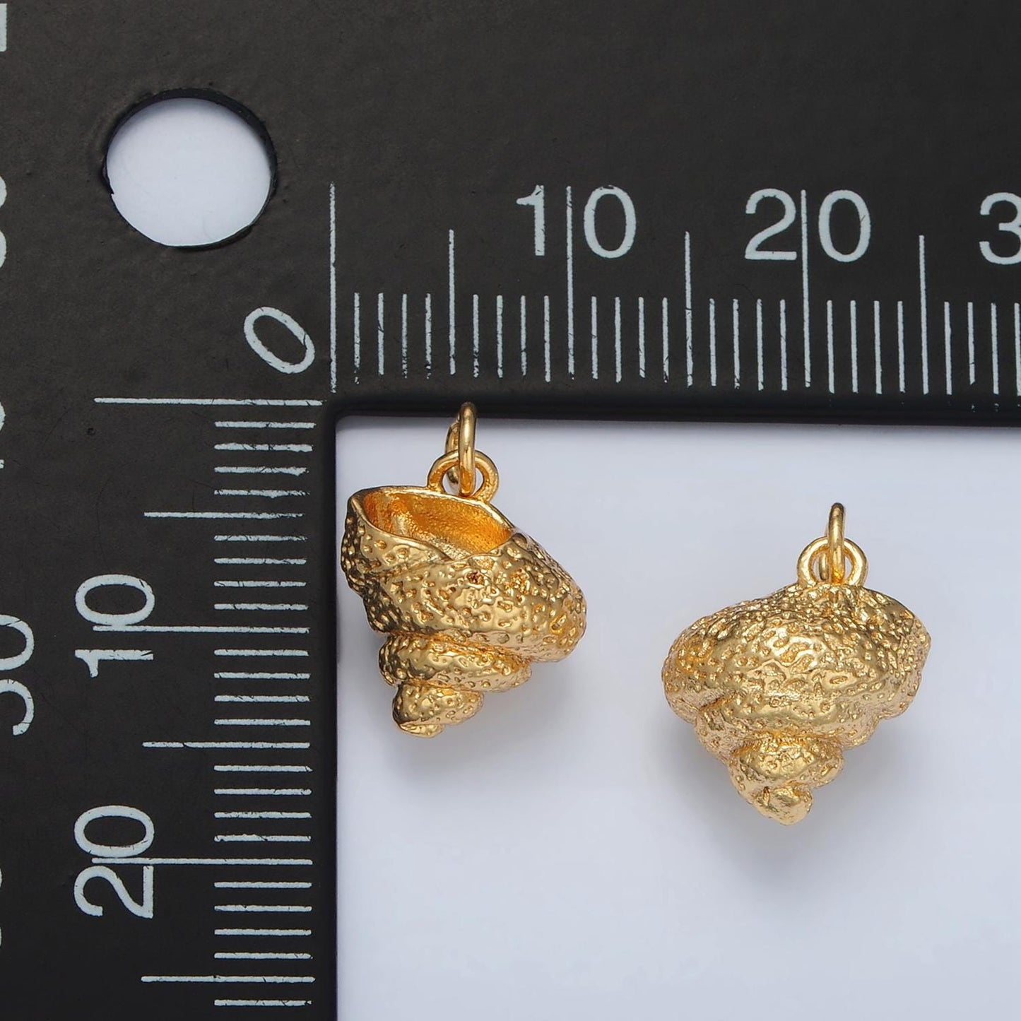 Mini Beach Shell Pendant in 24K Gold Filled Sea Shell Charm in Gold | AC150