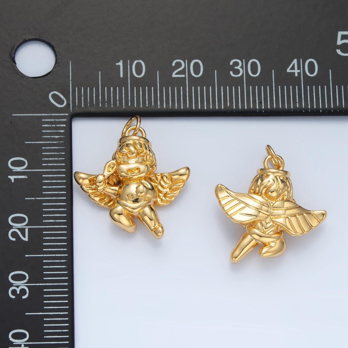 14K Gold Filled Crying Cherub Baby Angel, Baby Tantrum Charm | AG-942