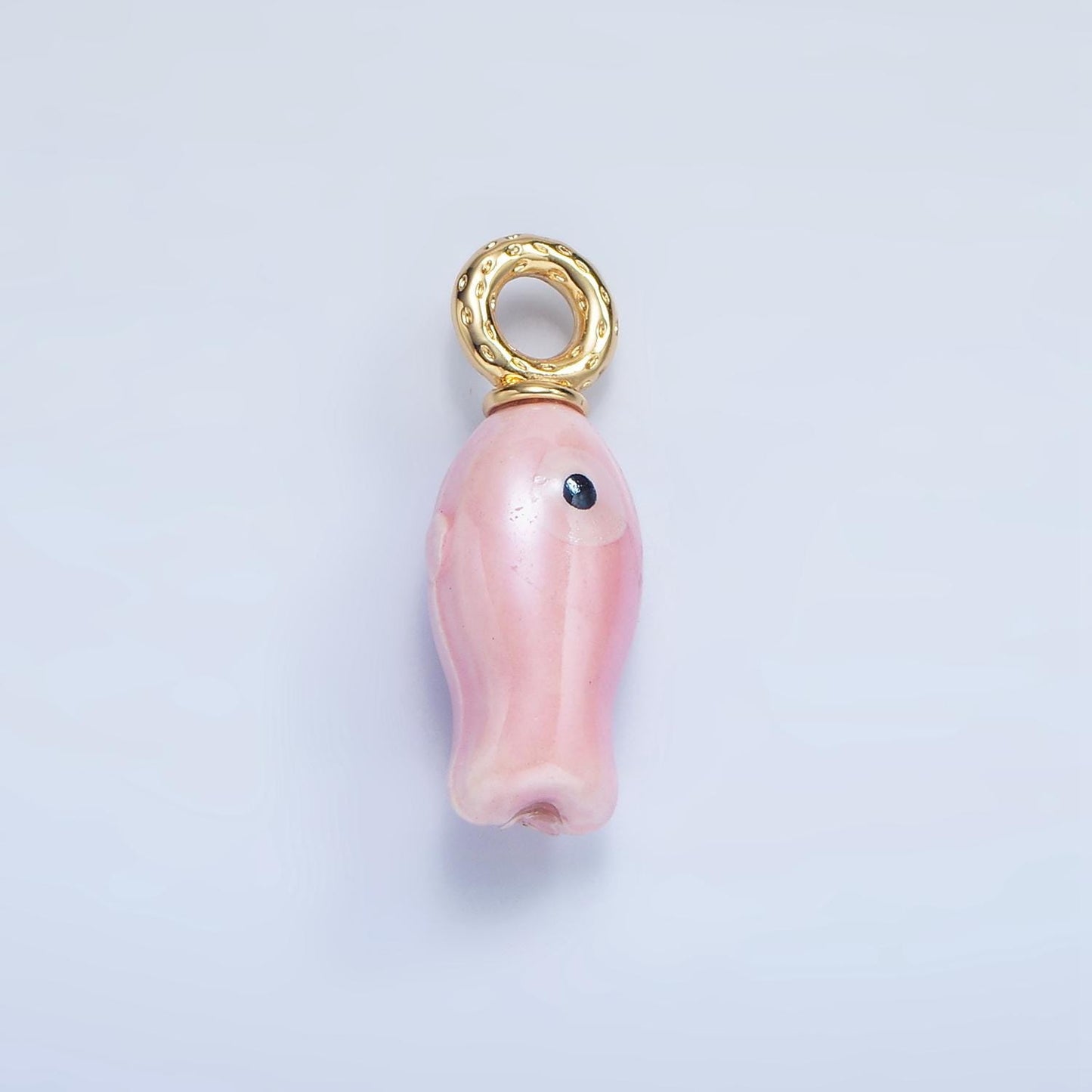 Colorful Ceramic Fish Charm Handmade Painting Ceramic Porcelain Animal Charm For Necklace Bracelet Jewelry Making Supply