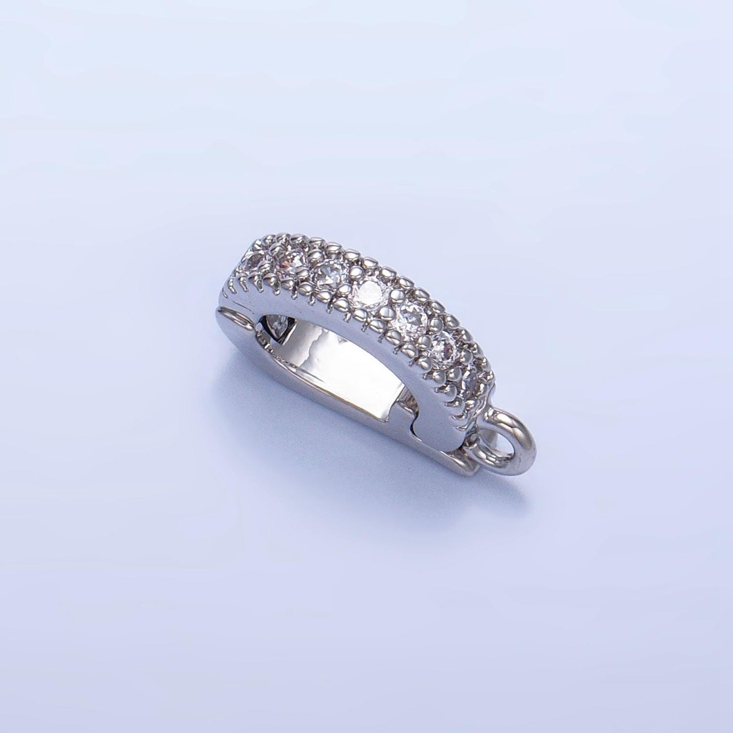 Mini Gold Cubic Zirconia Micro Pave Charm Enhancer Clasp Pendant Clasp for Bracelet Necklace Jewelry Making Z700