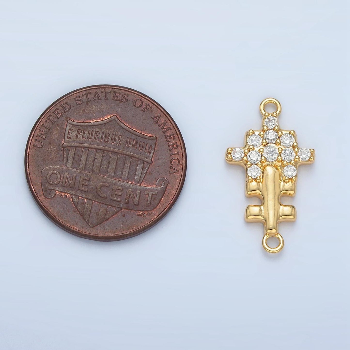 Mini Gold Puzzle CZ Micro Pave Connector, CZ Micro Pave Bracelet Connector, For Bracelet Making Supply Findings F444